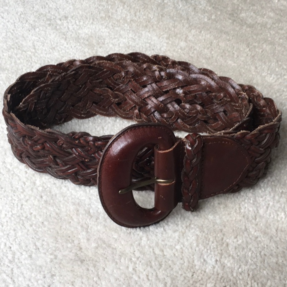 Talbots Braided Leather Belt Medium